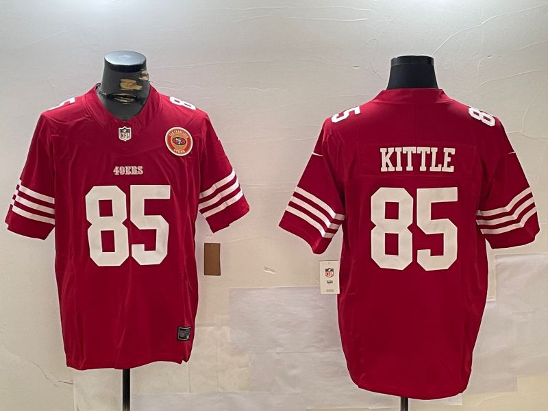 Men San Francisco 49ers #85 Kittle Red three generations 2024 Nike Limited NFL Jersey style 10->san francisco 49ers->NFL Jersey